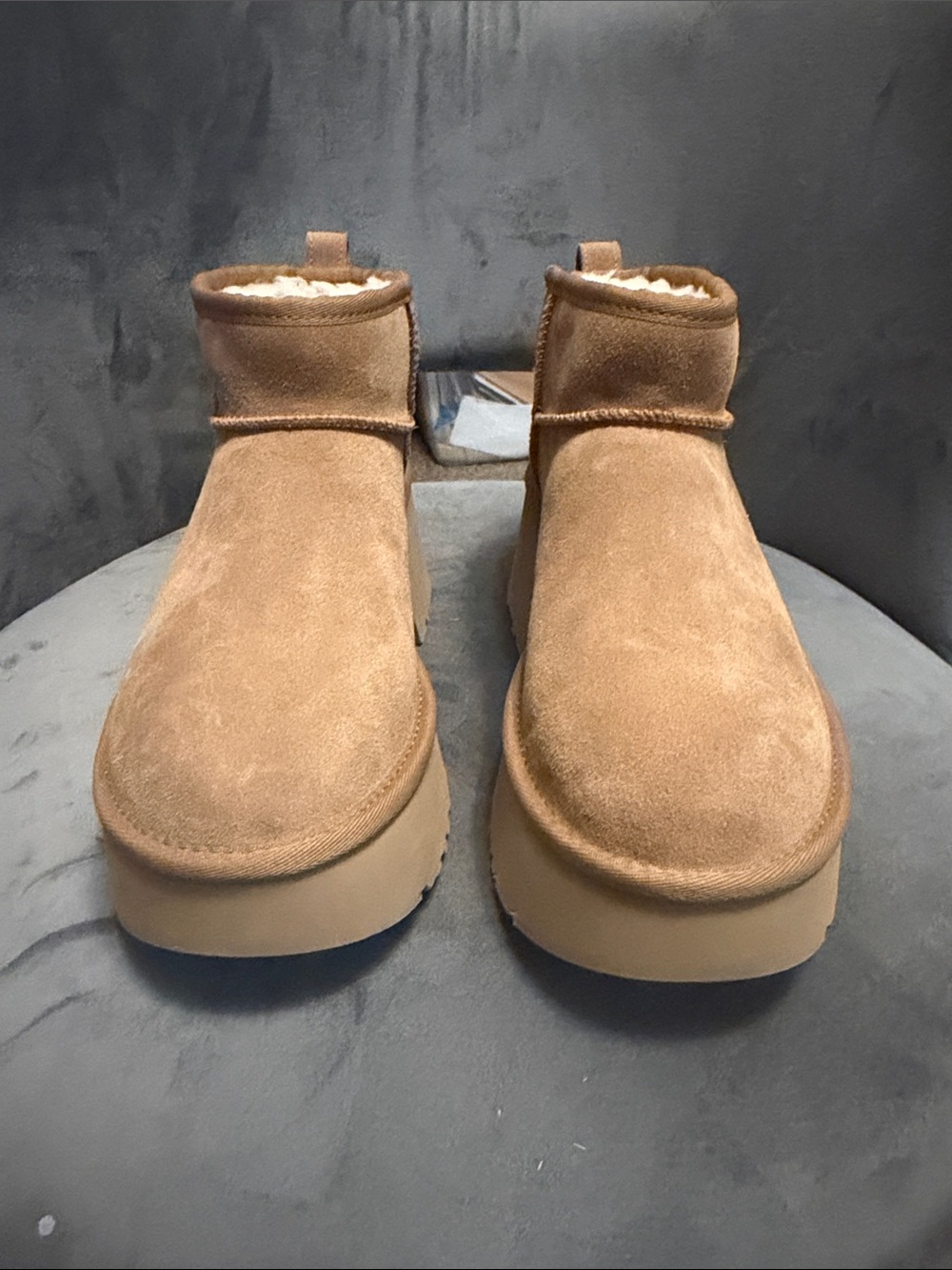 UGG Chestnut Suede Shearling Ankle Boot